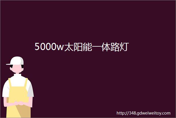 5000w太阳能一体路灯